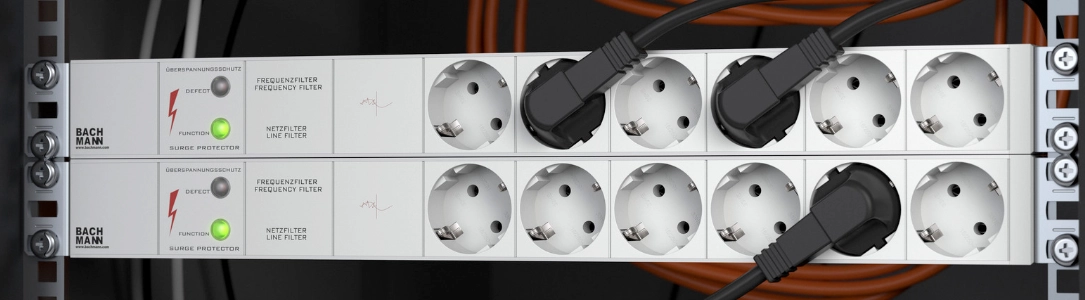Bachmann PDU Steckdosenleiste mit Überspannungsschutz und Netzfilter