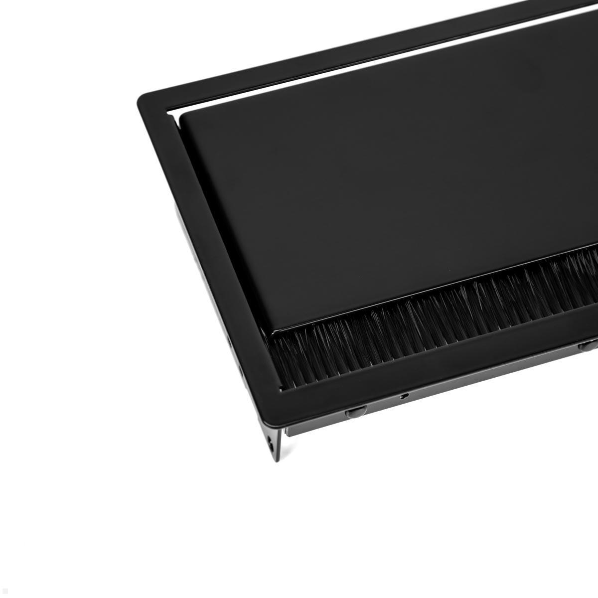 Bachmann CONI DUO Einbaurahmen kurz, 2x 3-fach (911.047) schwarz, Detail geschlossen Bachmann CONI DUO Einbaurahmen kurz, 2x 3-fach (911.047) schwarz, Detail geschlossen