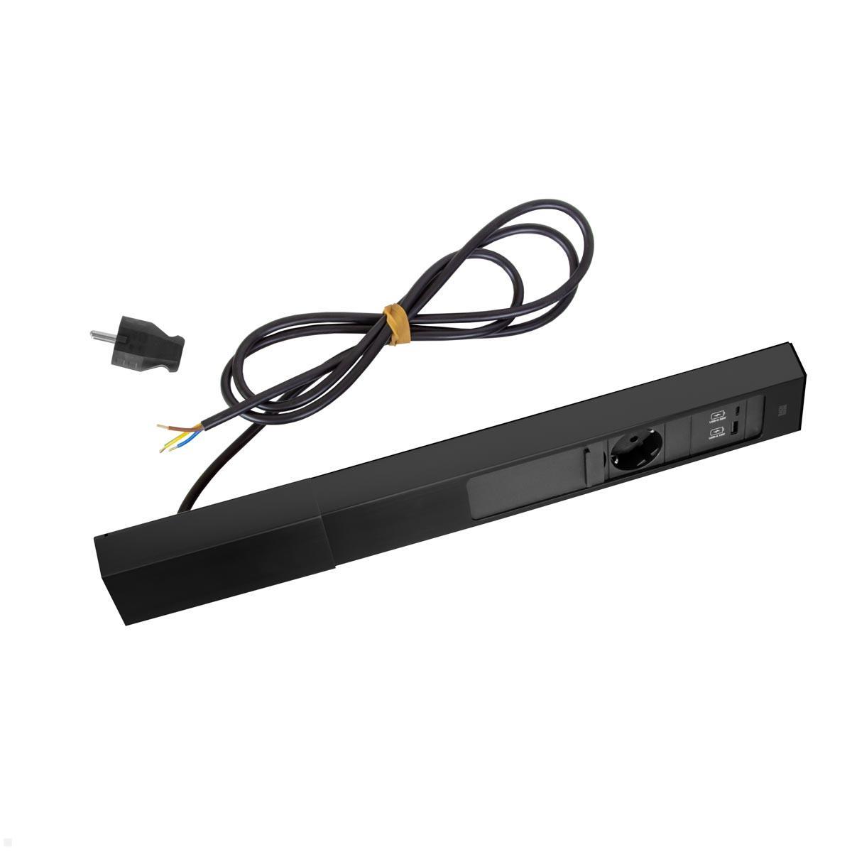 Bachmann CASIA 2 4x Steckdose (932.104) schwarz, mit Stecker Bachmann CASIA 2 4x Steckdose (932.104) schwarz, mit Stecker