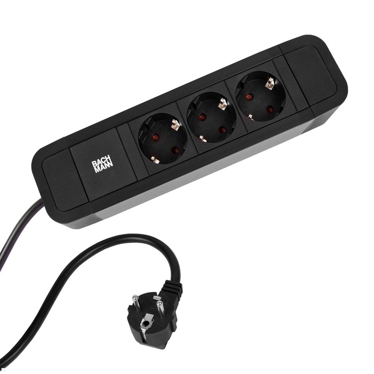 Bachmann PRIMO 2 3-fach Steckdosenleiste mit 2m Zuleitung (350.007) Bachmann PRIMO 2 3-fach Steckdosenleiste mit 2m Zuleitung (350.007)
