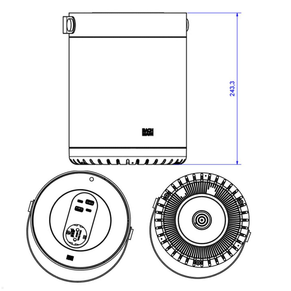 Bachmann MOV:E Power Unit 2x USB A/C Charger, weiß (BM0010912), Maße