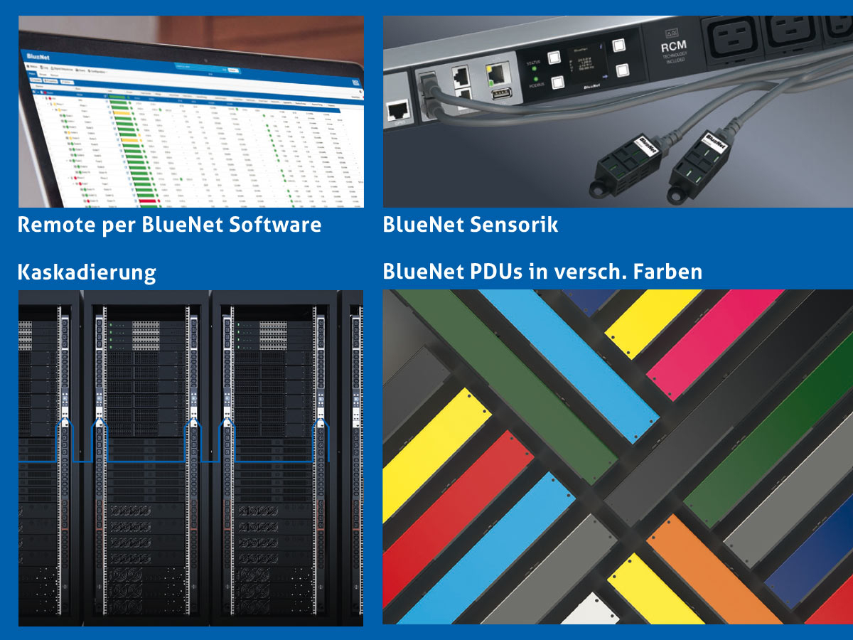 Bachmann BlueNet BN3000 Steckdosenleiste Slave 16xC13, 4xC19 (802.3004-S) IT PDU