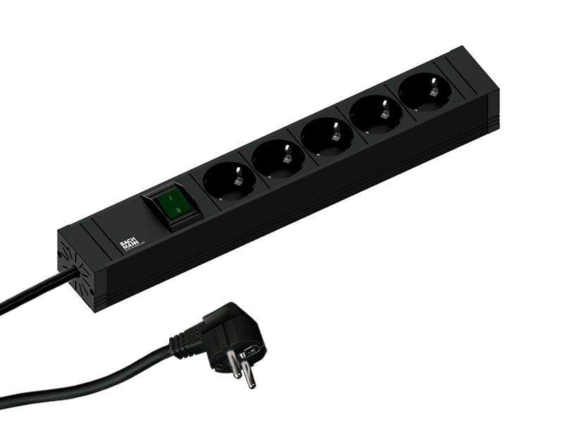 Bachmann CONNECT LINE Schutzkontaktsteckdose 5-fach mit Schalter (420.0013) Bachmann CONNECT LINE Schutzkontaktsteckdose 5-fach mit Schalter (420.0013)