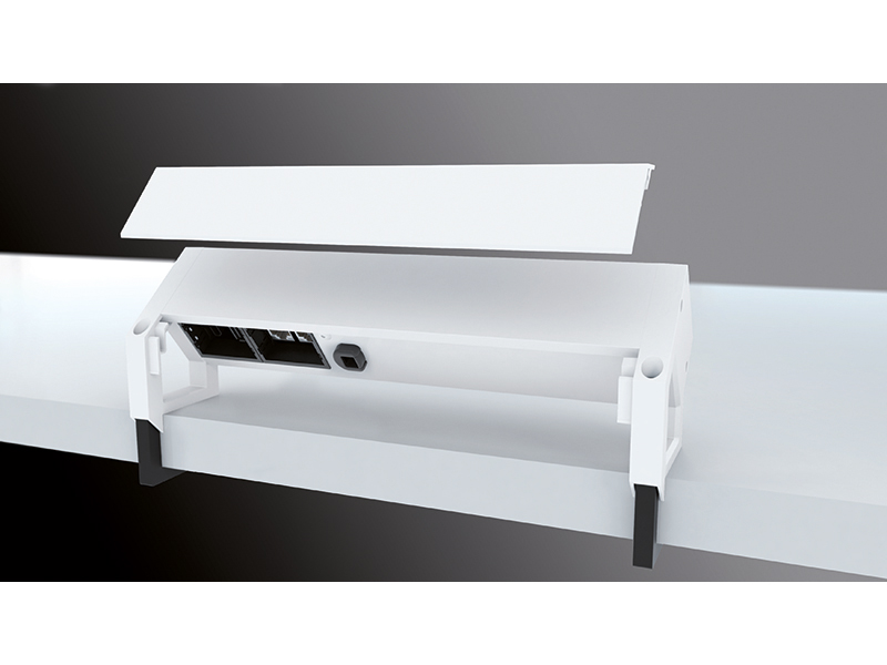 Bachmann DESK 2 1x USB Charger 2x Steckdose 1x Custom weiß (902.228) Ansicht Bachmann DESK 2 1x USB Charger 2x Steckdose 1x Custom weiß (902.228) Ansicht