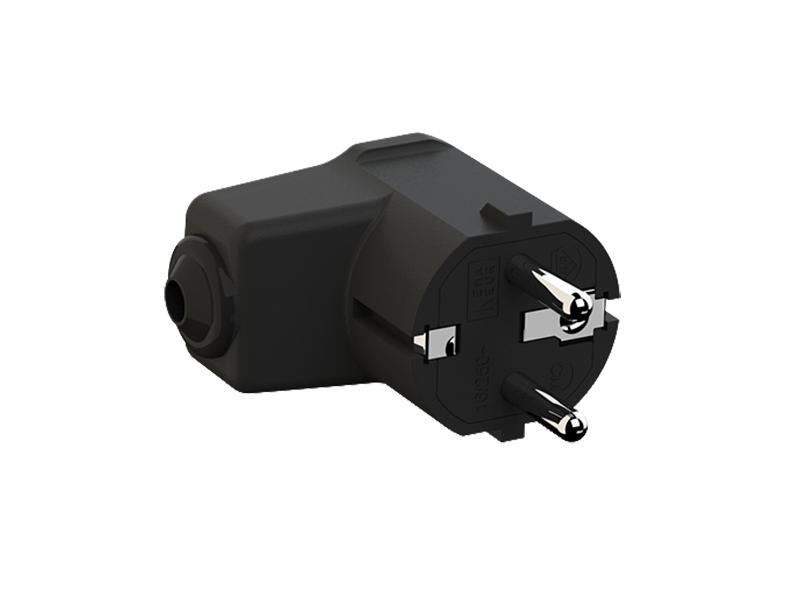 Bachmann Winkelstecker CEE 7/7 2-polig mit Schutzkontakt Bachmann Winkelstecker CEE 7/7 2-polig mit Schutzkontakt