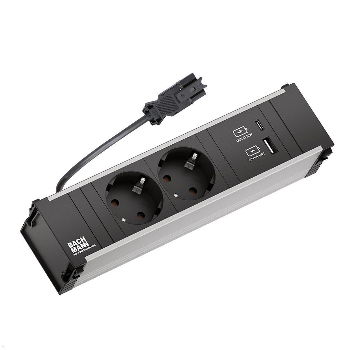 Bachmann CONI Modulträger 3-fach 2x Steckdose 1x USB-Charger A/C (912.233) Bachmann CONI Modulträger 3-fach 2x Steckdose 1x USB-Charger A/C (912.233)