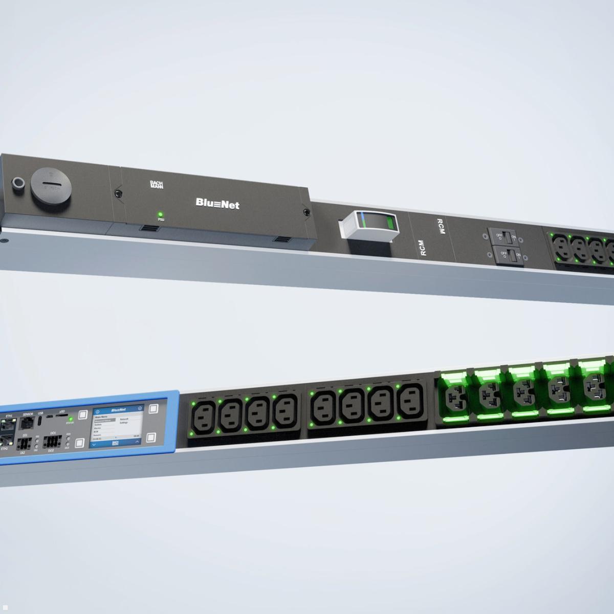 Bachmann BN PRO Metered + – 24xCombo, 3,0m CEE 16A/3p (BM0024743), PDU-Verbund