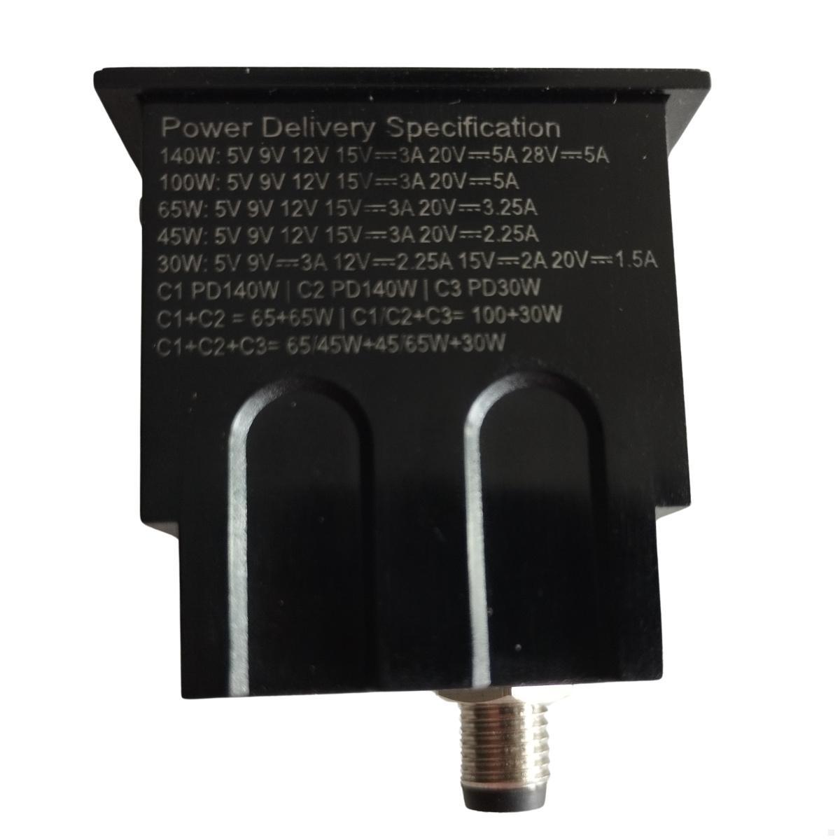 Bachmann Custom Modul USB C/C/C Charger mit Netzteil 180W (BM0021867), Seitenansicht Bachmann Custom Modul USB C/C/C Charger mit Netzteil 180W (BM0021867), Seitenansicht