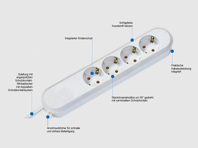Bachmann SMART 3x Steckdosenleiste Zuleitung 3m 388.471 braun Funktionen Bachmann SMART 3x Steckdosenleiste Zuleitung 3m 388.471 braun Funktionen