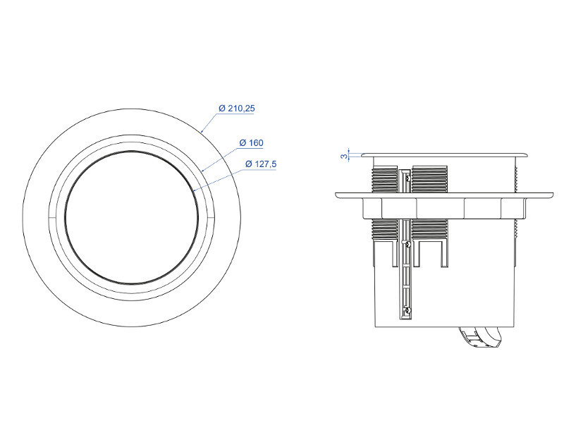 Bachmann 904.011 LIFT Steckdose Einbaumaße