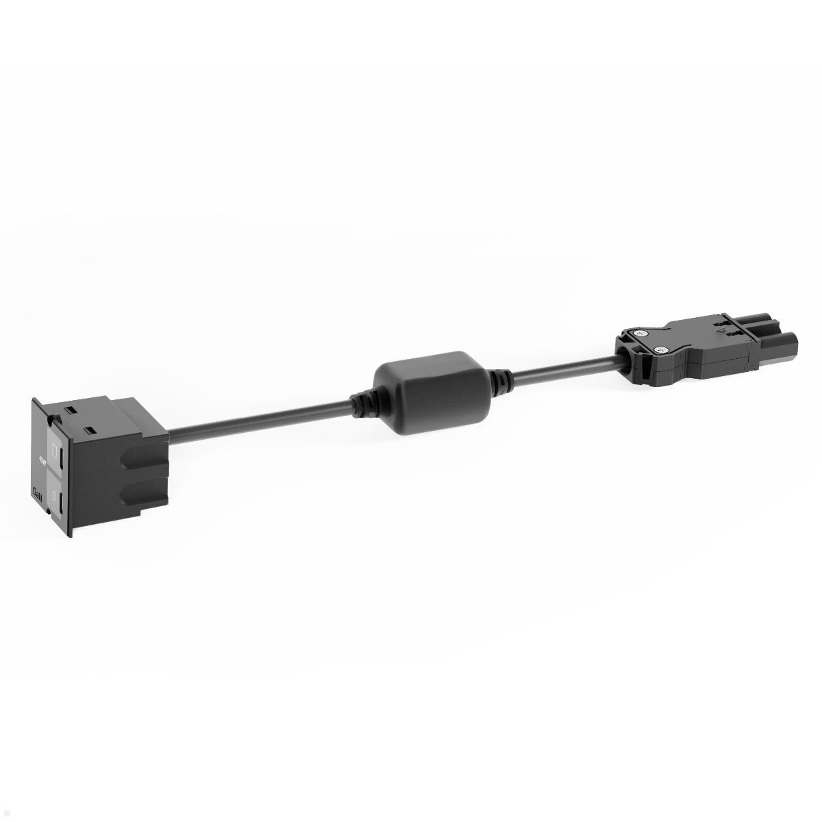 Bachmann Custom Modul USB-Charger mit 2x USB C/C 45W (BM0030435), schwarz, GST18i3 Wieland-Anschluss