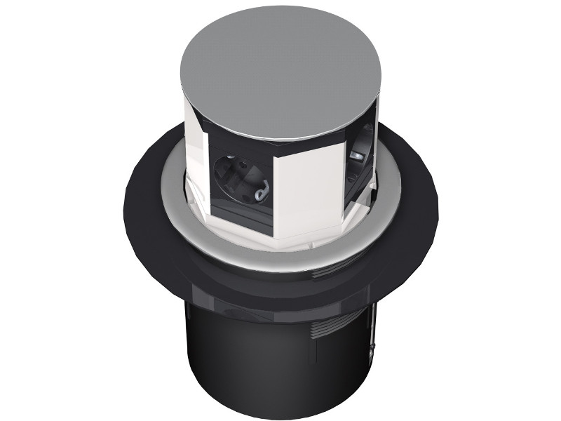 Bachmann 904.011 LIFT 2x Schuko 2x CAT6 2x USB front