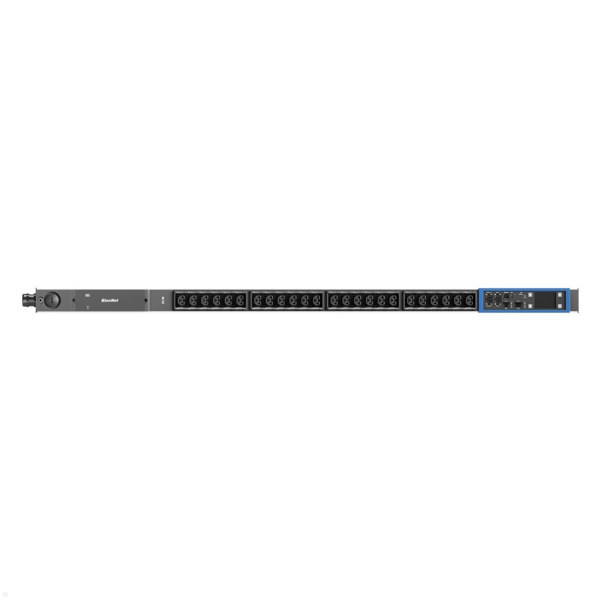 Bachmann BN PRO S Switched RCM - 16A Rack PDU mit 24xCombo, 3,0m CEE 16A/3p (BM0024769), Combo-Steckdosen PDU