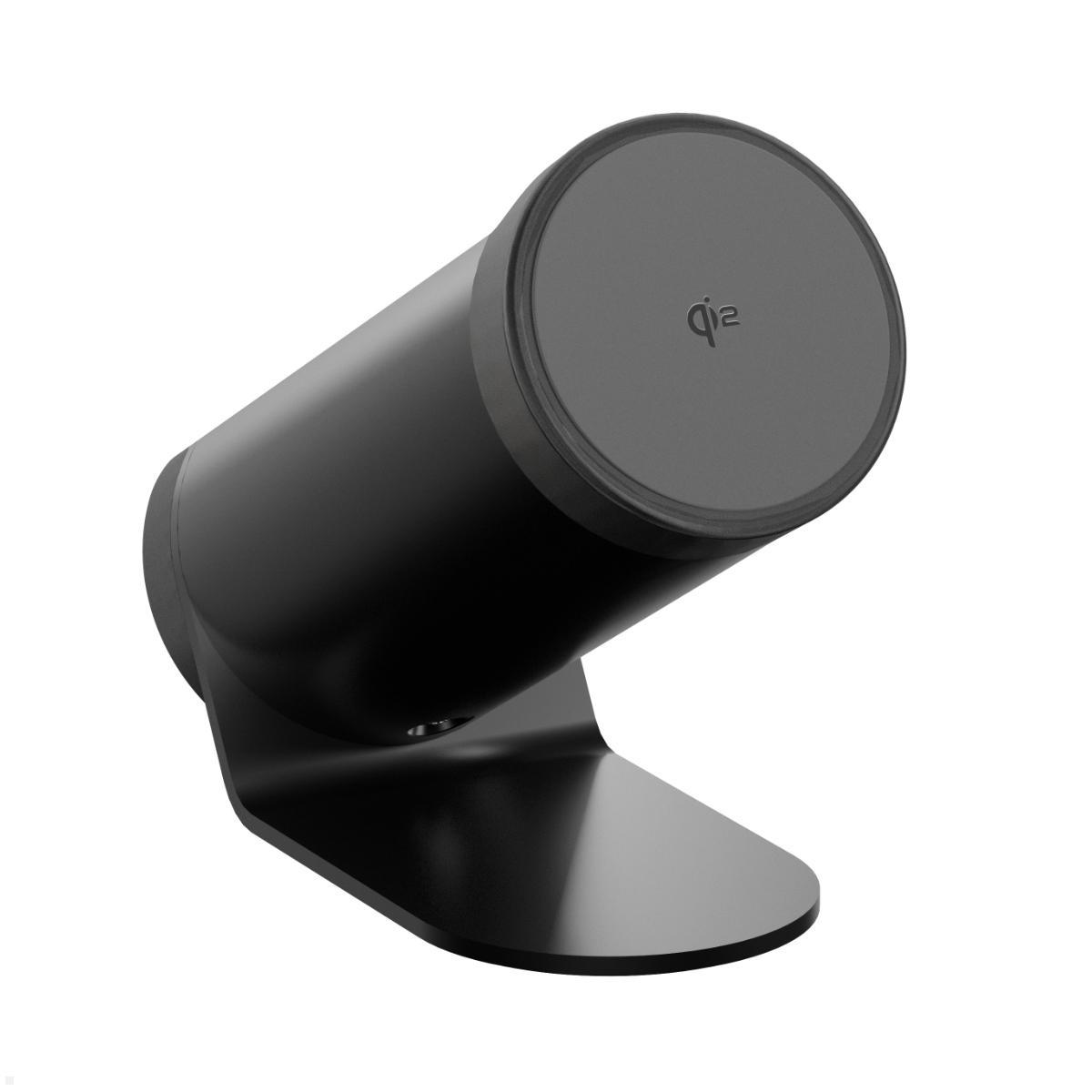 Bachmann NANO Tischsteckdose mit USB-C 45W, Qi2 Wireless Charger, 1 m, schwarz (BM0030781), Qi2 Wireless Charger