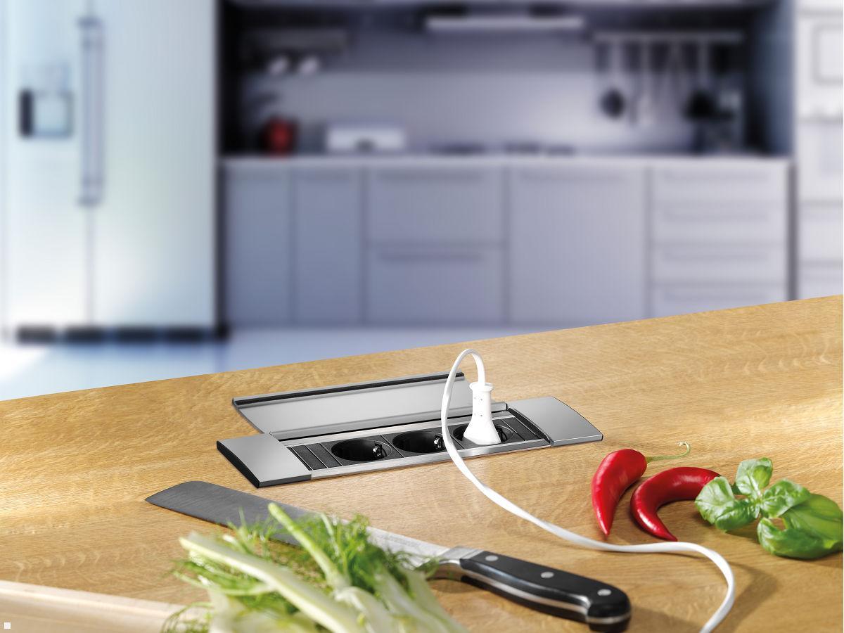 Bachmann Power Frame 3-fach 2x Steckdose Doppel USB Charger (916.1193), Küche Bachmann Power Frame 3-fach 2x Steckdose Doppel USB Charger (916.1193), Küche