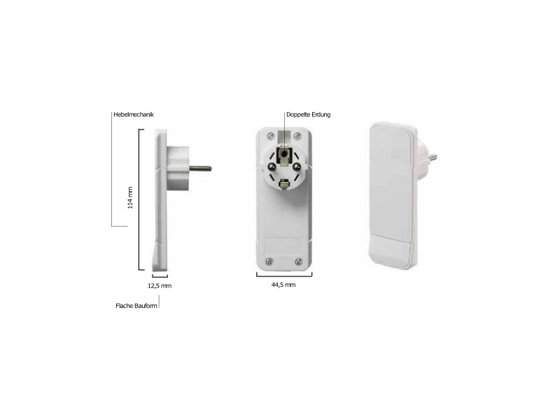 Bachmann SMART PLUG Flachstecker (933.008) schwarz Maße Bachmann SMART PLUG Flachstecker (933.008) schwarz Maße