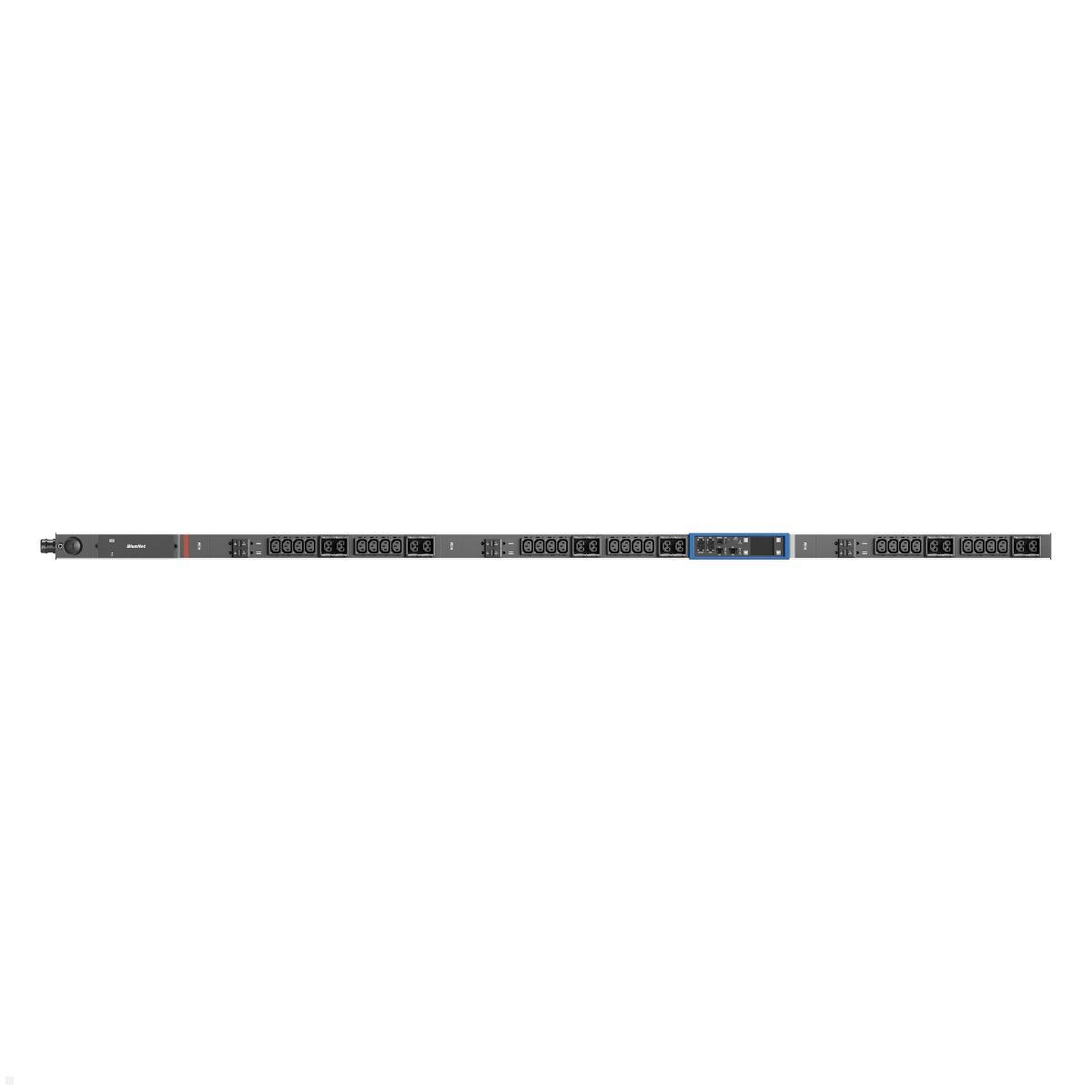 Bachmann BN PRO M+ Metered RCM – 32A Rack PDU mit 24xC13 12xCombo 6xMCB, 3,0m CEE 32A/5p (BM0024764), RCM Rack PDU 3-phasig
