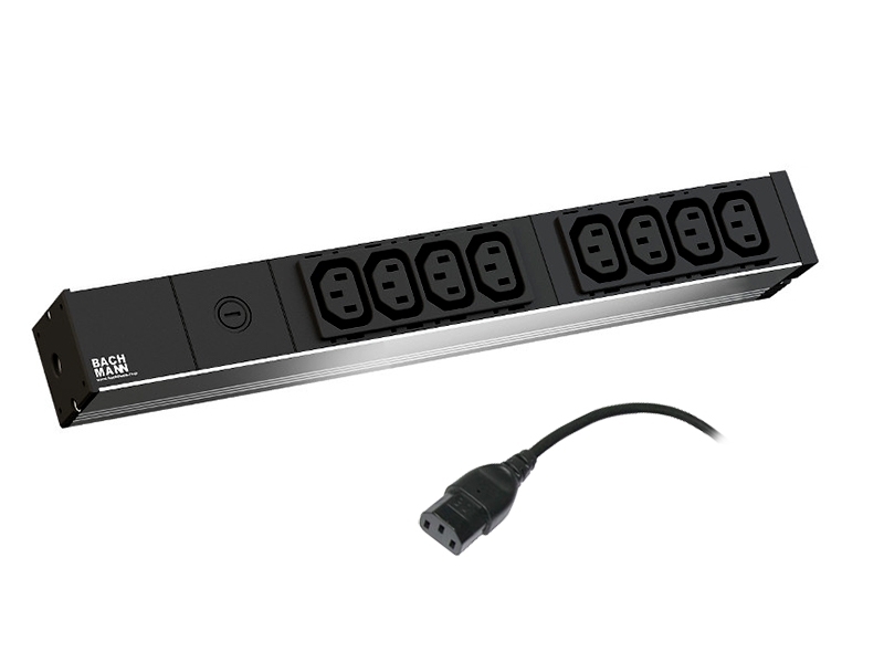 Bachmann IT PDU 19 Zoll Steckdosenleiste Feinsicherung 8x C13 1HE (333.540) Bachmann IT PDU 19 Zoll Steckdosenleiste Feinsicherung 8x C13 1HE (333.540)