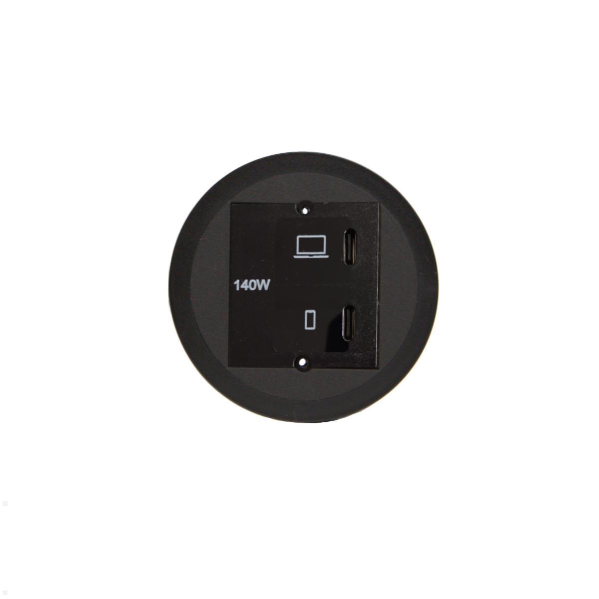 Bachmann PIX Einbau USB-Charger USB-C/USB-C, Ladegerät Unterputz (BM939094)