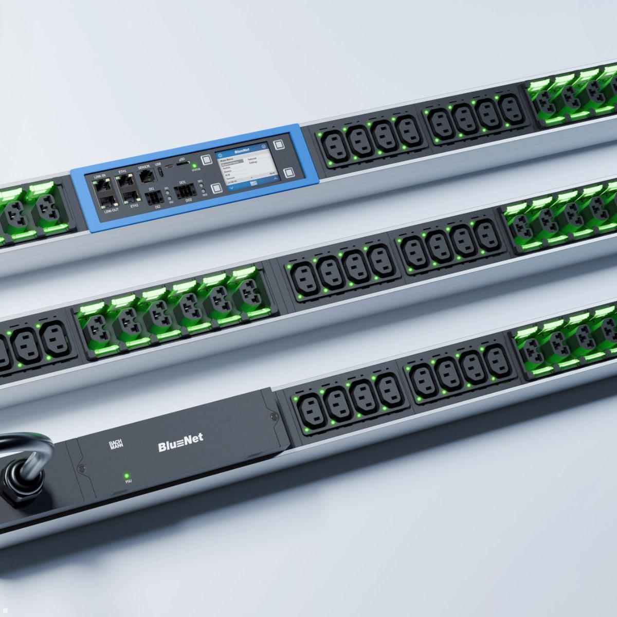Bachmann BN PRO Metered + RCM – 16xC13 / 8xCombo, 3,0m CEE 16A/3p (BM0024748), Webserver