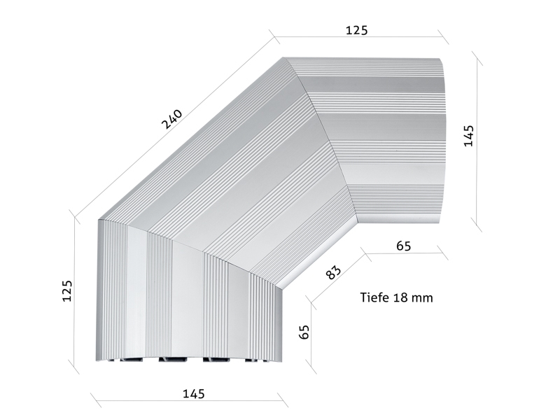 Bachmann Zubehör Cable Bridge Winkel ALU 90° (930.063) Maße Bachmann Zubehör Cable Bridge Winkel ALU 90° (930.063) Maße
