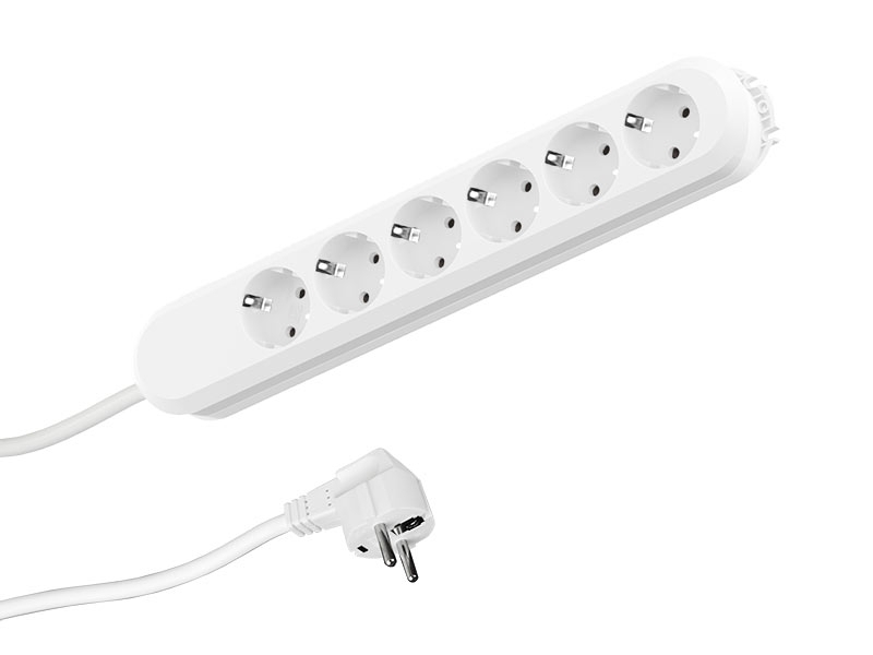 Bachmann SMART 6x Steckdosenleiste Zuleitung 5m (381.249K) weiß VDE geprüft Bachmann SMART 6x Steckdosenleiste Zuleitung 5m (381.249K) weiß VDE geprüft