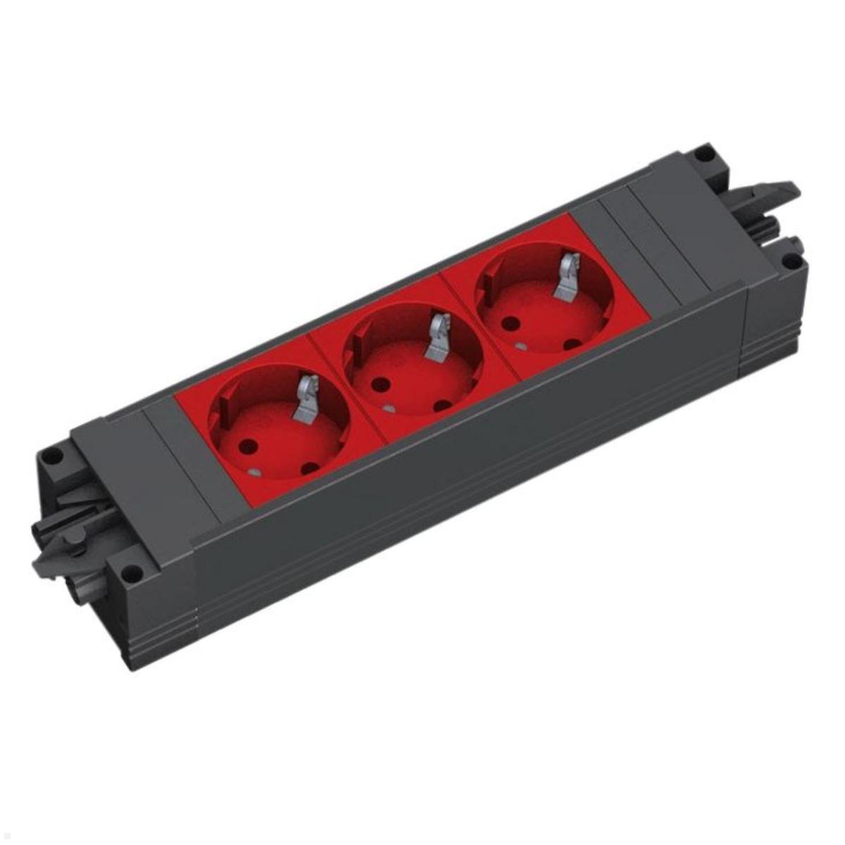 Bachmann STEP BASE 3-fach Steckdosenleiste mit GST18, rot (906.18816), Anwendungsbeispiel Bachmann STEP BASE 3-fach Steckdosenleiste mit GST18, rot (906.18816), Anwendungsbeispiel