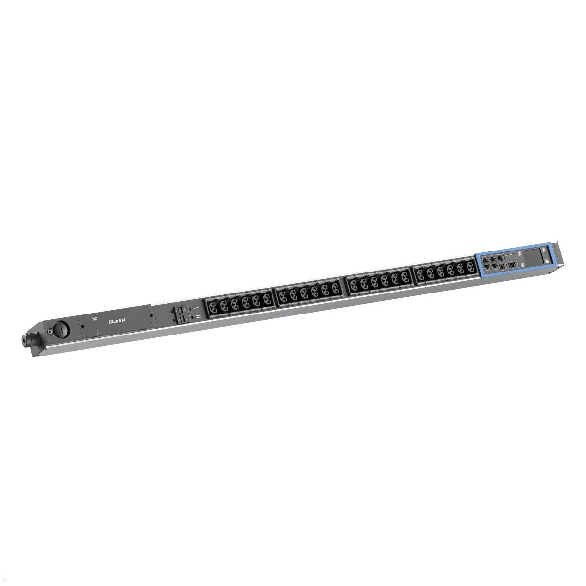 Bachmann BN PRO M+ Metered – 32A Rack PDU mit 24xCombo 2xMCB, 3,0m CEE 32A/3p (BM0024755), Rack PDU