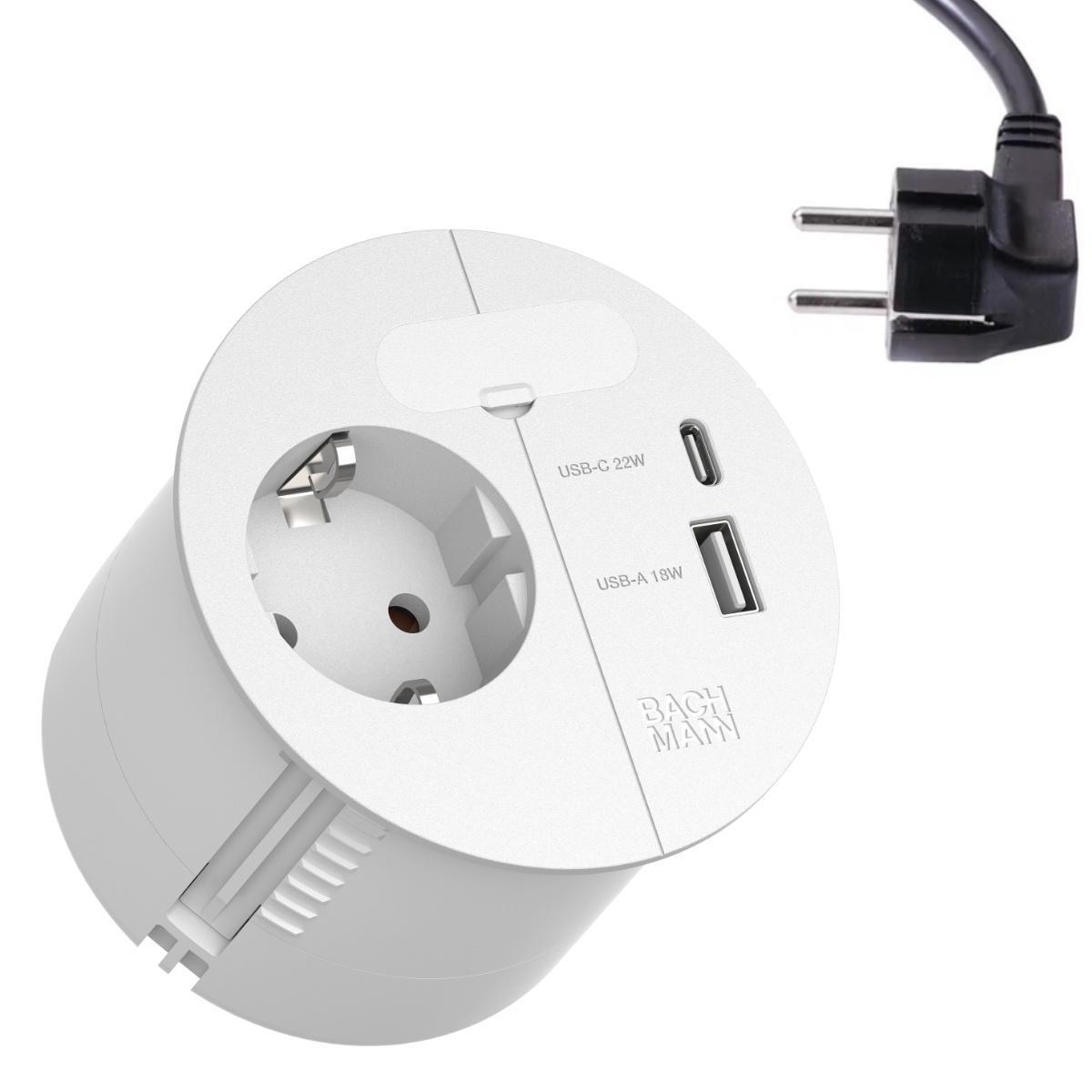 Bachmann LOOP IN CHARGE Steckdose USB A/C Winkelstecker, weiß (938.301) Bachmann LOOP IN CHARGE Steckdose USB A/C Winkelstecker, weiß (938.301)