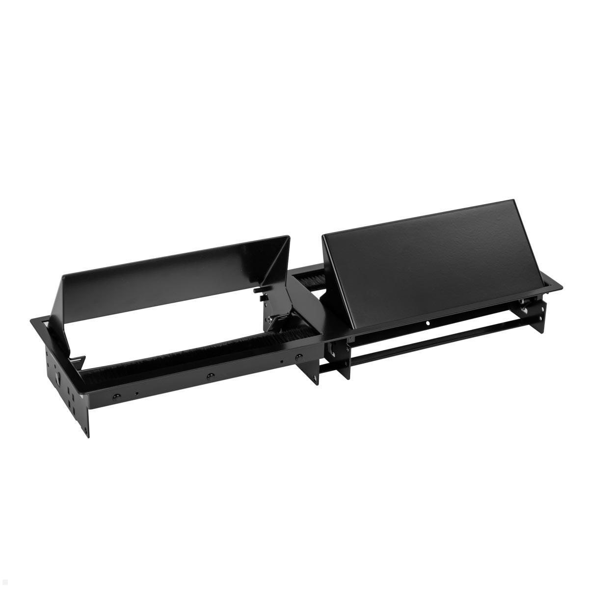 Bachmann CONI DUO Einbaurahmen kurz, 2x 3-fach (911.047) schwarz, seitliche Ansicht Bachmann CONI DUO Einbaurahmen kurz, 2x 3-fach (911.047) schwarz, seitliche Ansicht