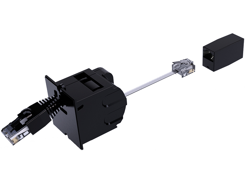 Bachmann Rahmen mit Kabelauszug RJ 45 CAT3 (917.301)