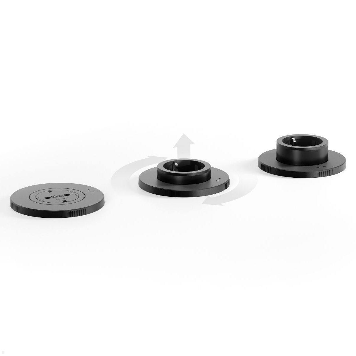 Bachmann PIX UP versenkbare Einbausteckdose, 19 mm Einbautiefe, 0,5 m, schwarz (BM0031088), Möbelintegration