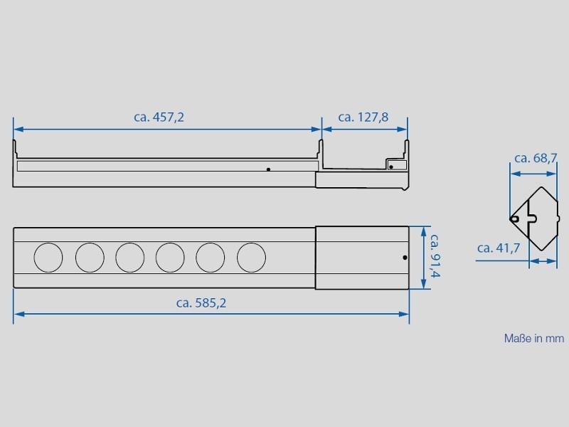 Bachmann CASIA Universalleiste ALU 4xSteckdose 2 USB + Schalter (923.008) Maße Bachmann CASIA Universalleiste ALU 4xSteckdose 2 USB + Schalter (923.008) Maße