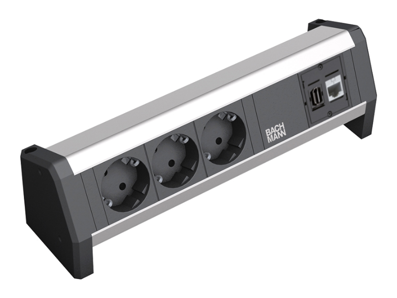 Bachmann DESK 1 3x Steckdose 1x HDMI 1x CAT6 902.0001 Bachmann DESK 1 3x Steckdose 1x HDMI 1x CAT6 902.0001