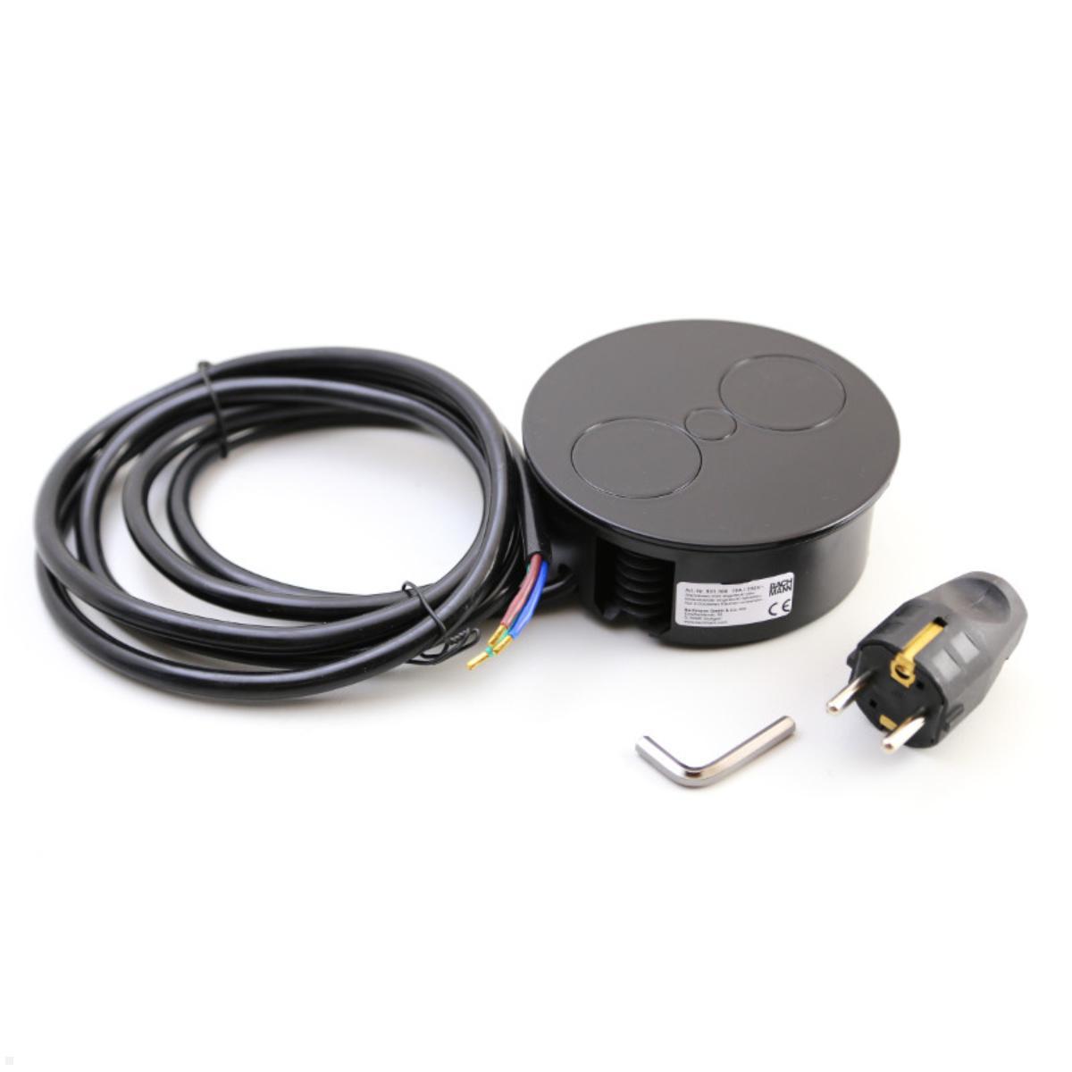 Bachmann TWIST 2 1x Steckdose 1x USB-Charger A/C, eckig (946.205) weiß, Stromzugang, Abb. ähnlich Bachmann TWIST 2 1x Steckdose 1x USB-Charger A/C, eckig (946.205) weiß, Stromzugang, Abb. ähnlich