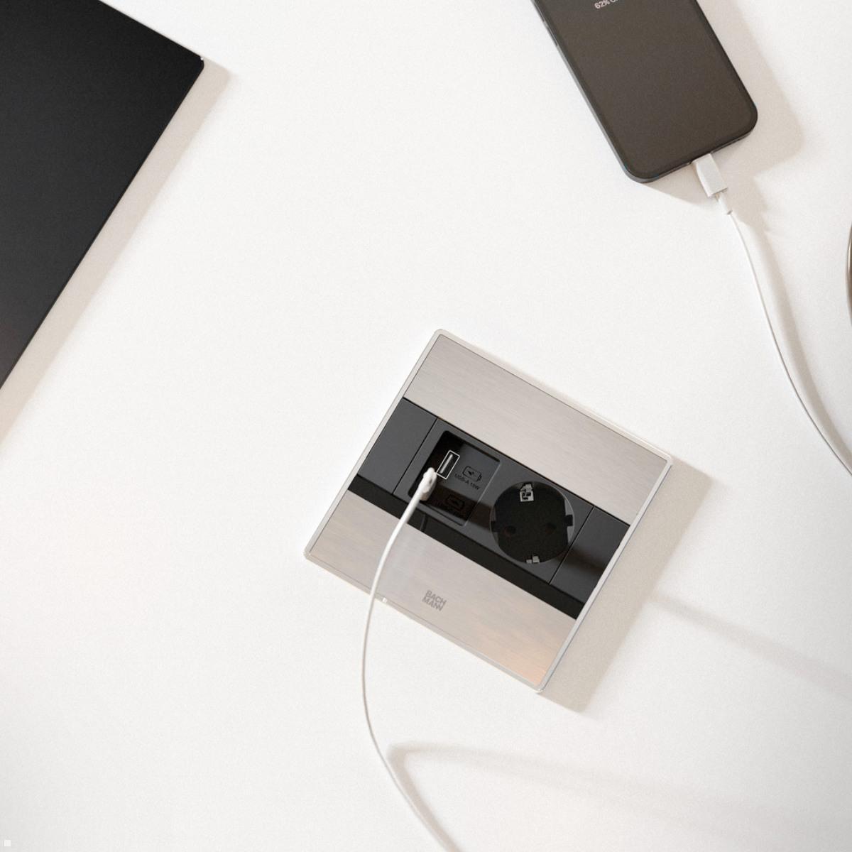 Bachmann SENSE built-in socket 1x socket, 1x USB-A, 1x USB-C (BM0016392)